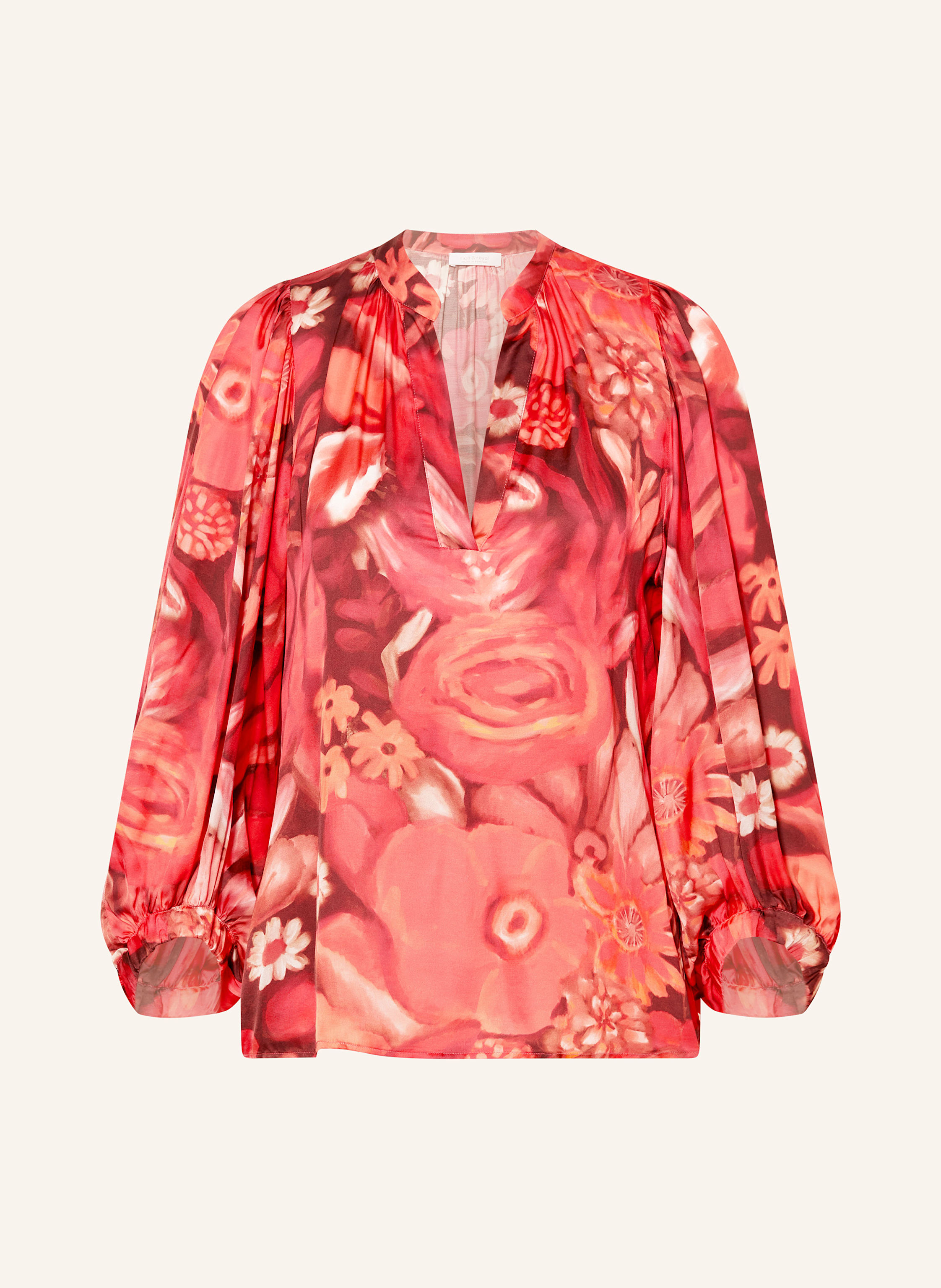 Rich & Royal Satinbluse mit Rüschen