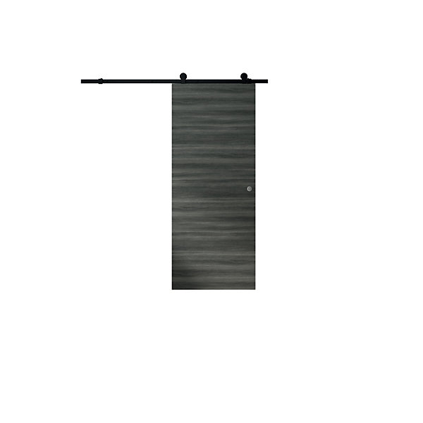 Kit Rail Desin Milano, porte coulissante, rail apparent acier 204 x 83 x 3,6 cm