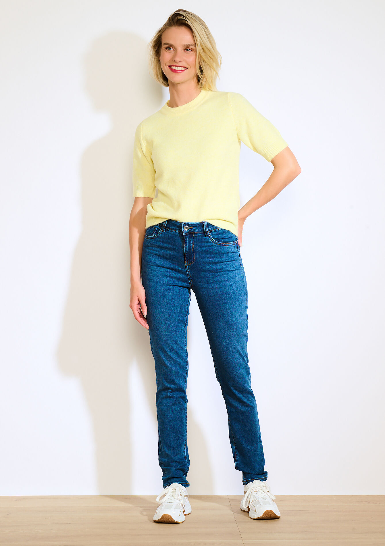 Slim jeans met hoge taille