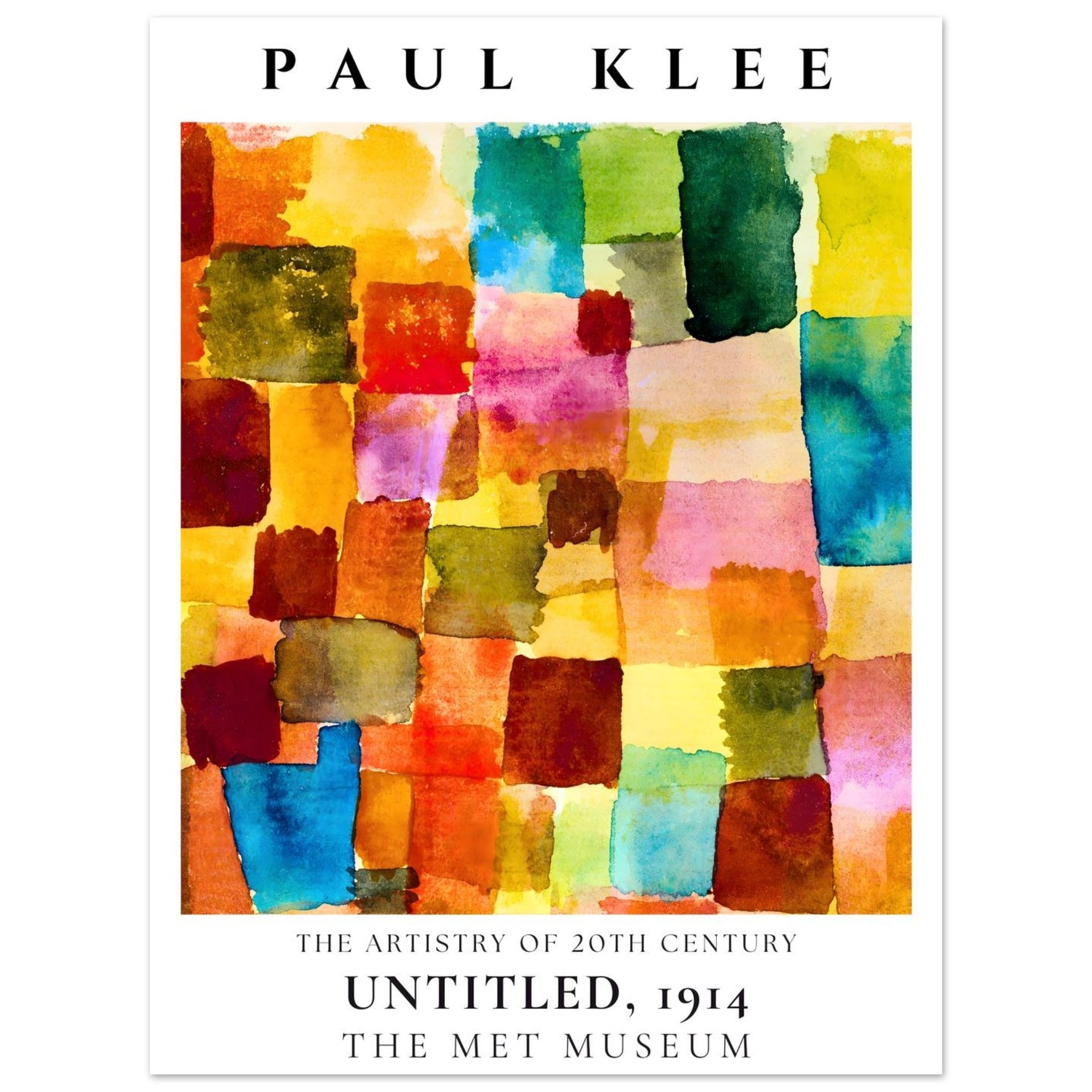 Artfulprints Poster Paul Klee - Untitled  - 30x40 cm - Meerkleurig