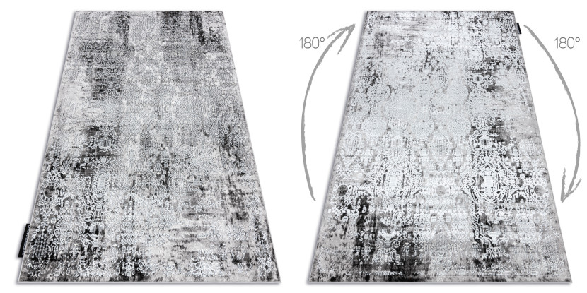 Dywan DE LUXE nowoczesny 2081 Ornament vintage przecierany - 140x190 cm