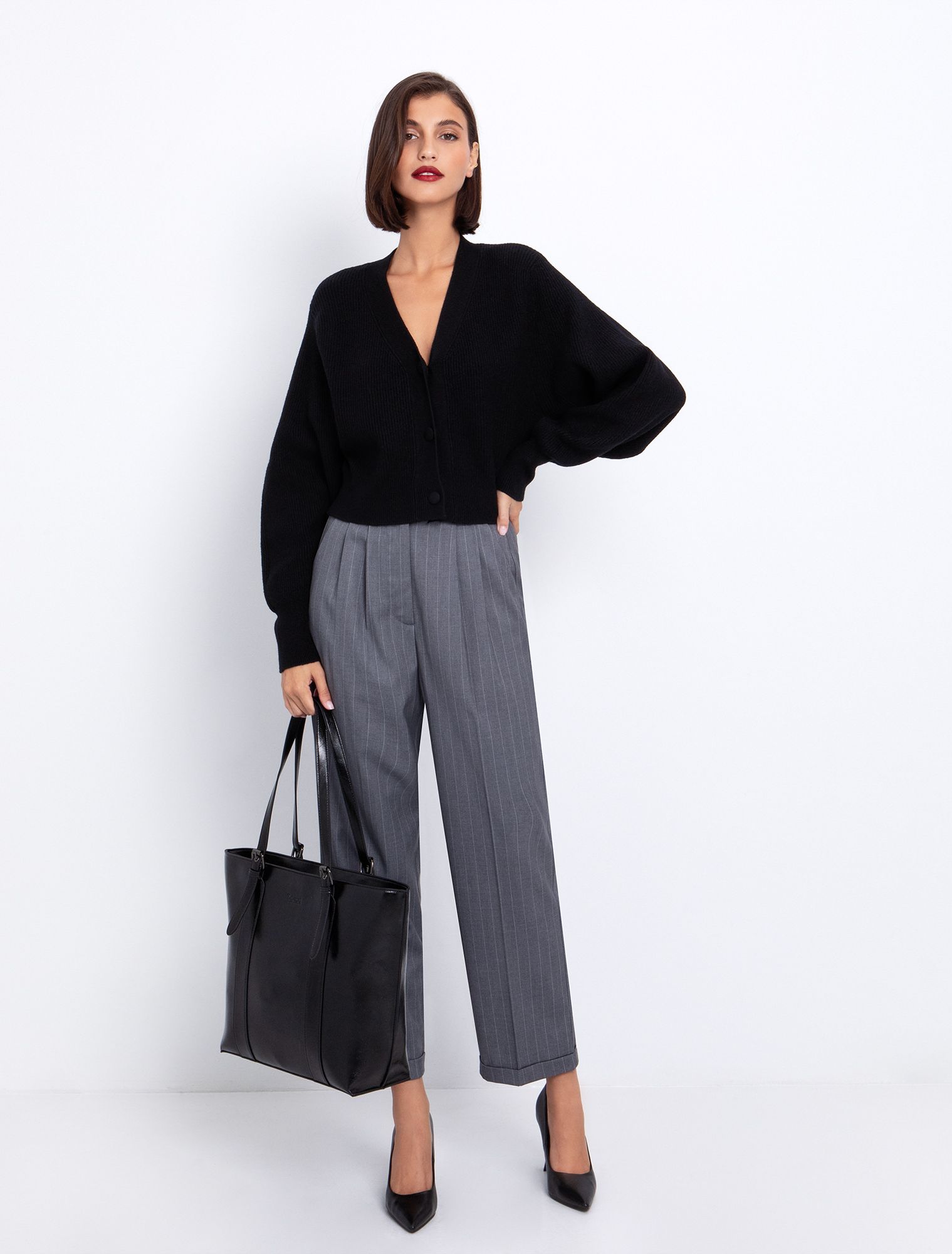 Tote τσάντα με αγκράφες