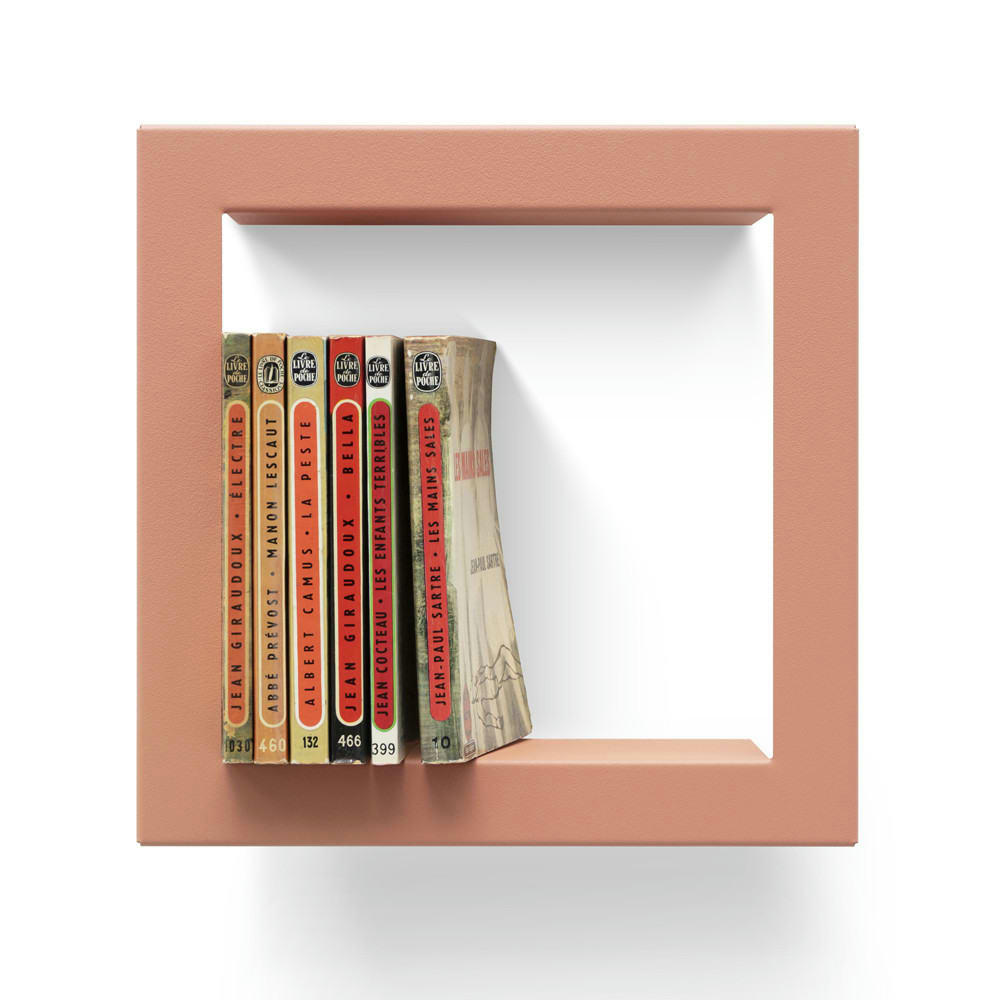 STICK - Etagère design carrée nude 28x28x8.5cm