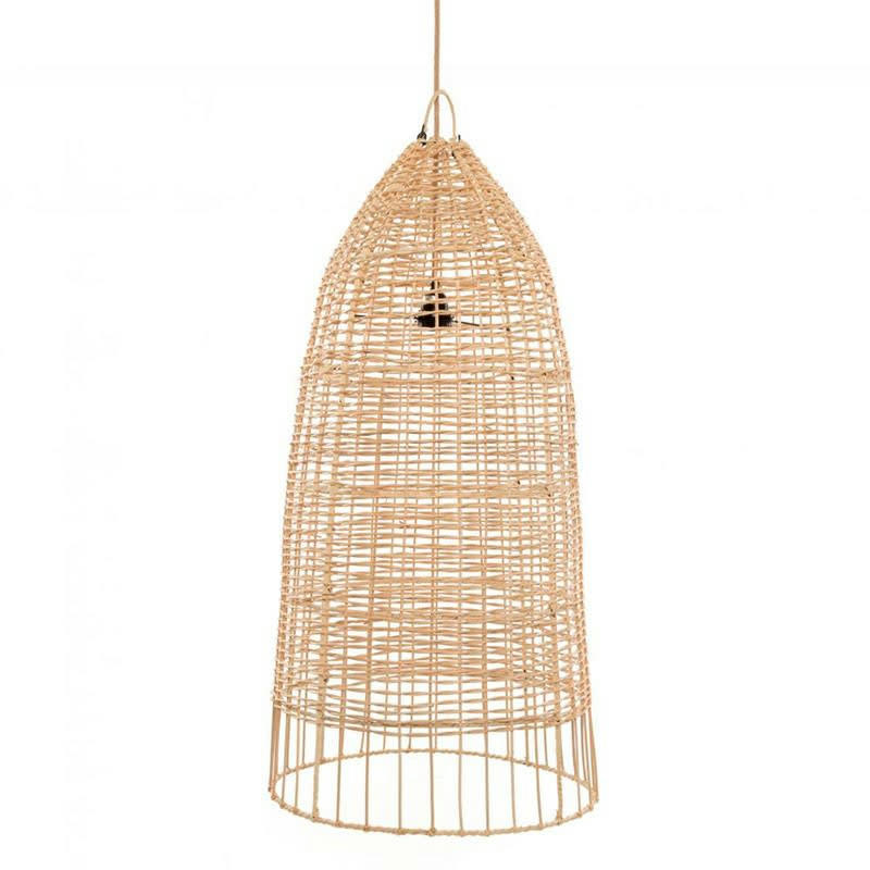 ELBA - Abat-jour en rotin naturel 90x45
