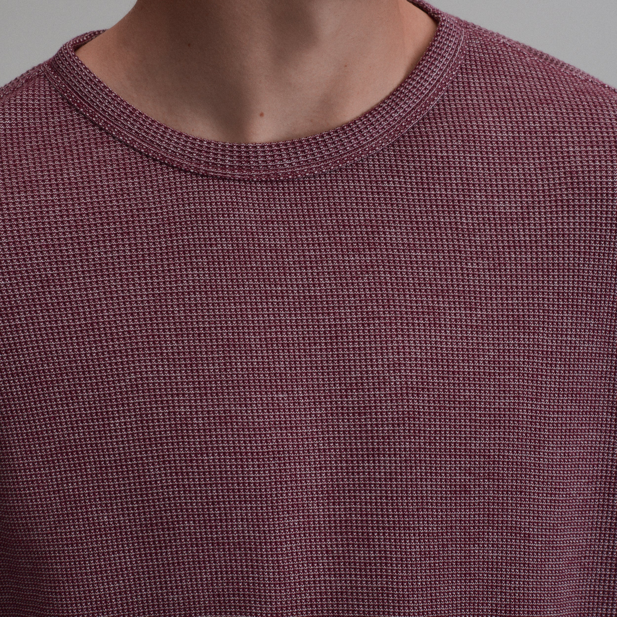 Men's Plaited Waffle Thermal Crew