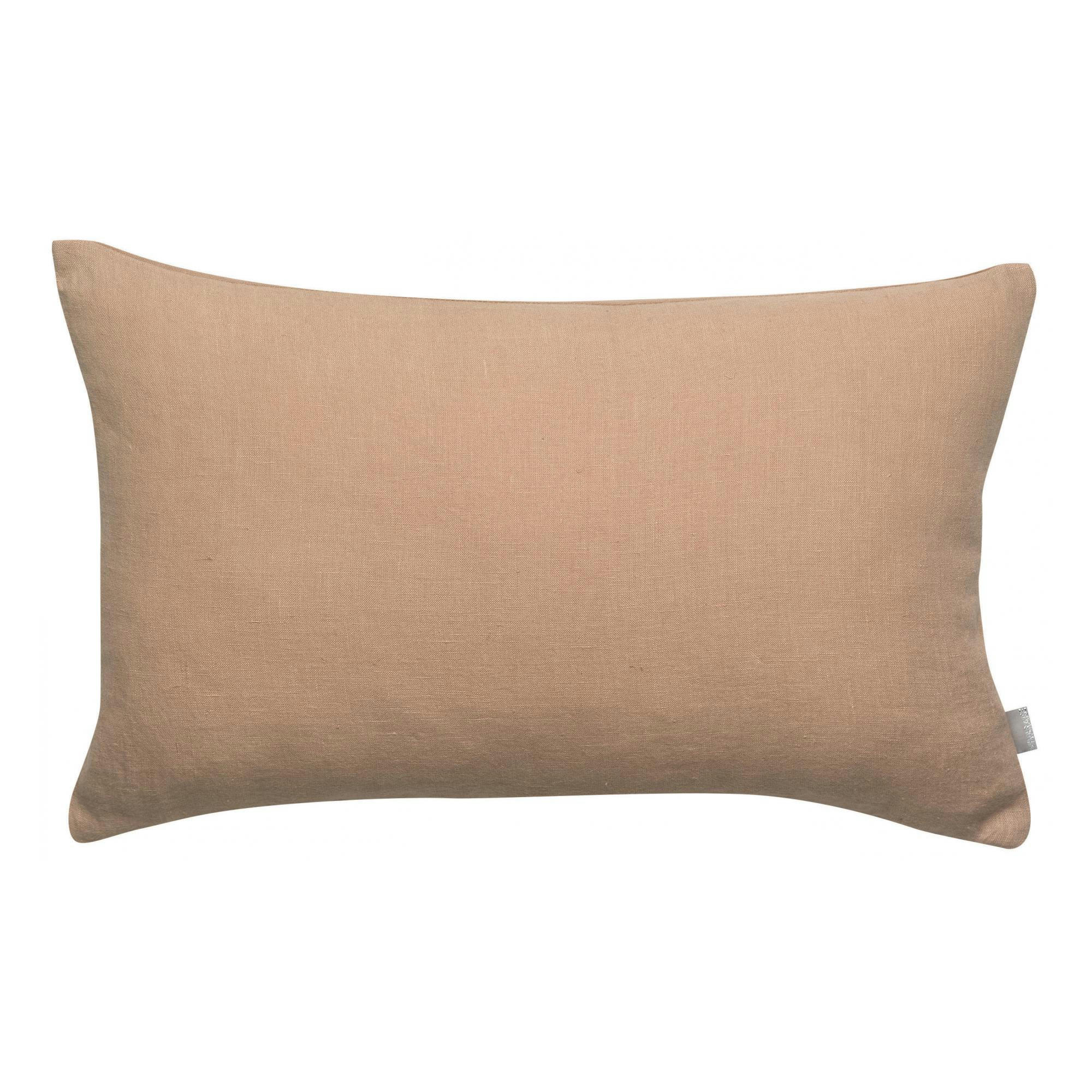 ZEFF - Coussin uni  en lin sable 30 x 50