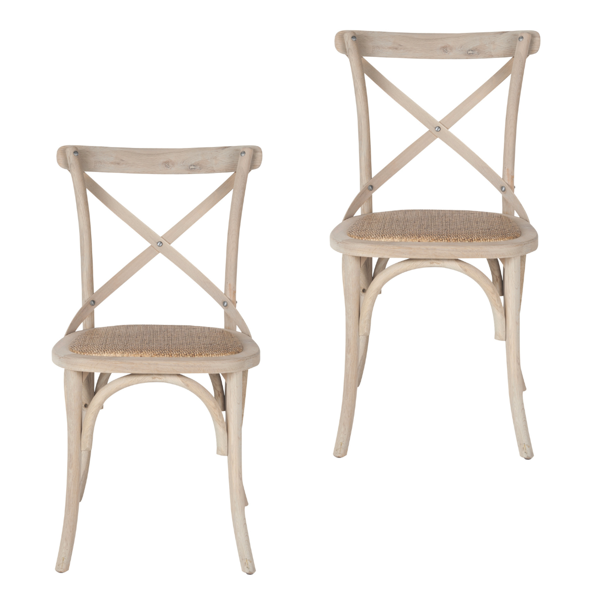 Signature - BISTROT Set van 2 stoelen - Naturel - 61x89x51 cm