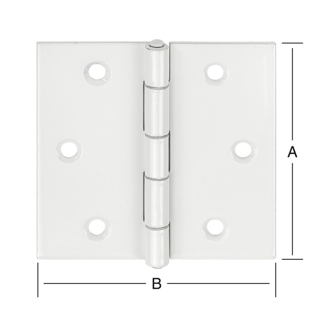 HENGSEL VORMANN STÅL 70X70MM HVIT