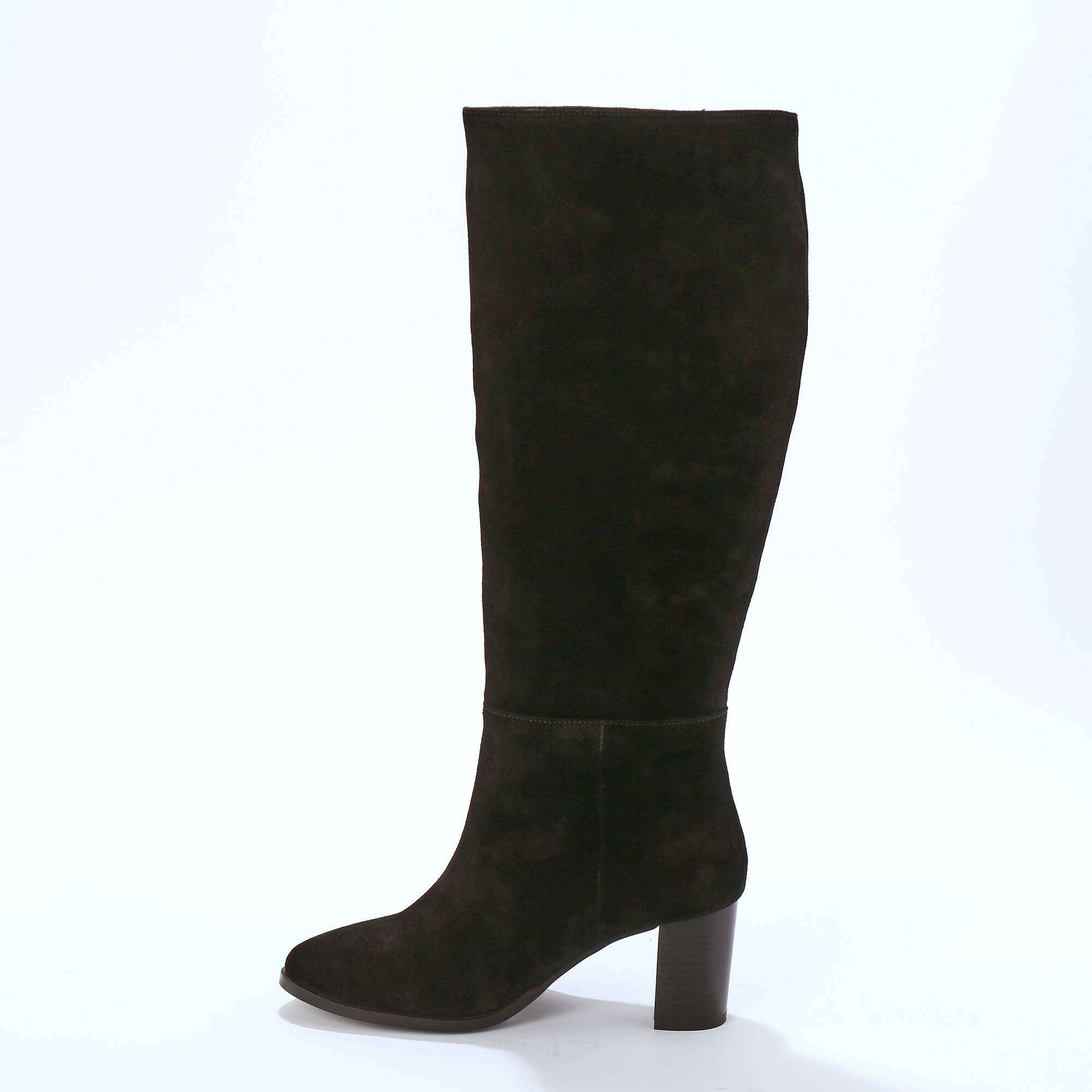 Bottes en cuir suédé