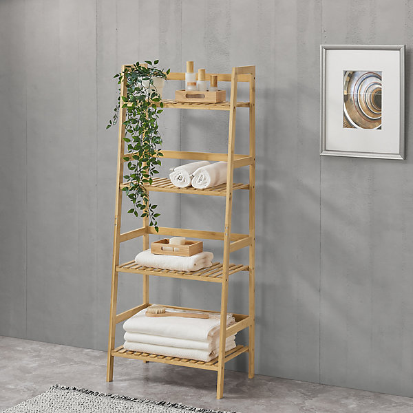 Etagère échelle à 4 Niveaux Vinje 48 x 32 x 123 cm en.casa