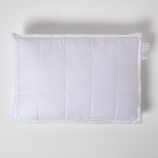Oreiller en coton bio et fibre de bambou, 42 x 64 cm - HOMESCAPES
