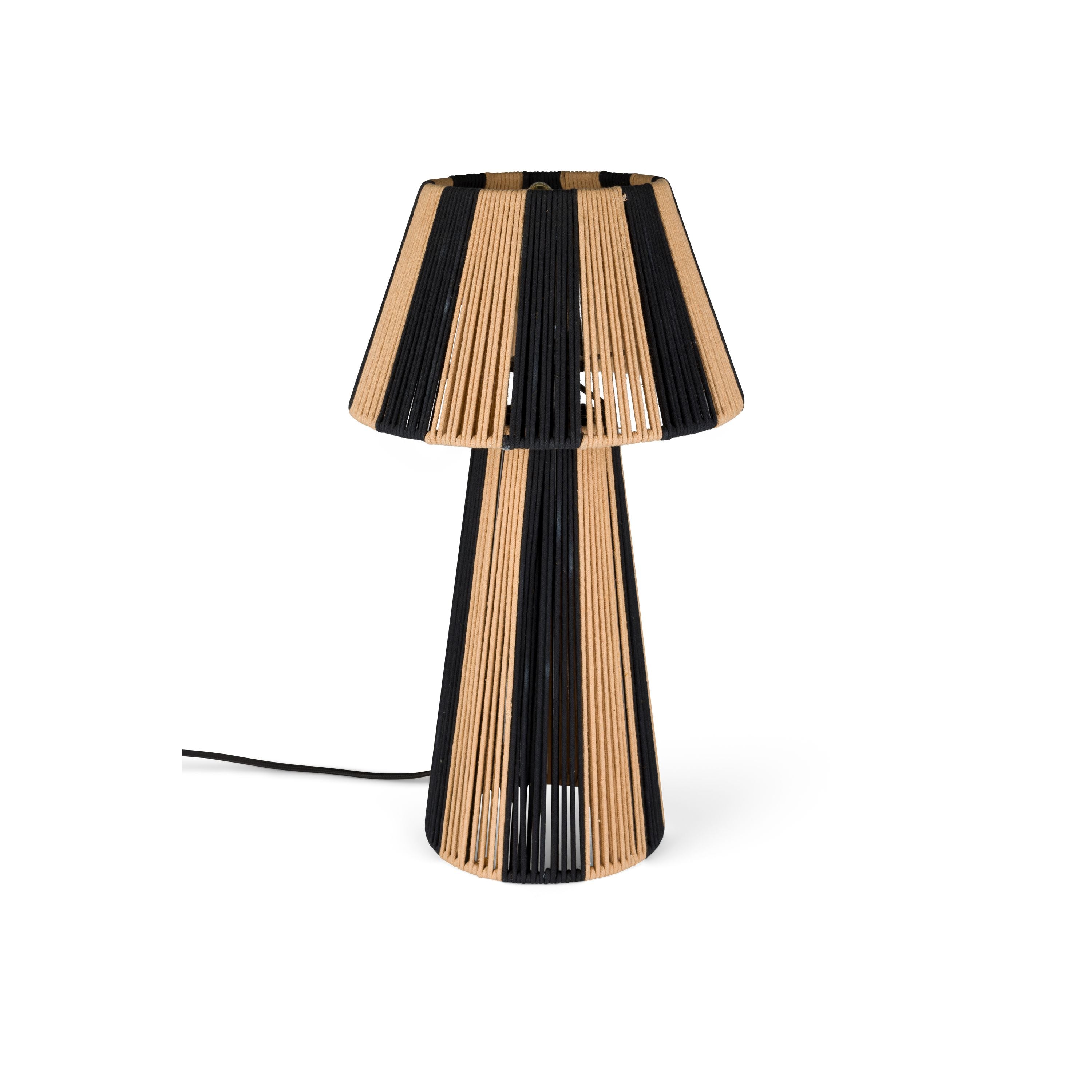 Bold Monkey Stripe It Up Tafellamp - Zwart