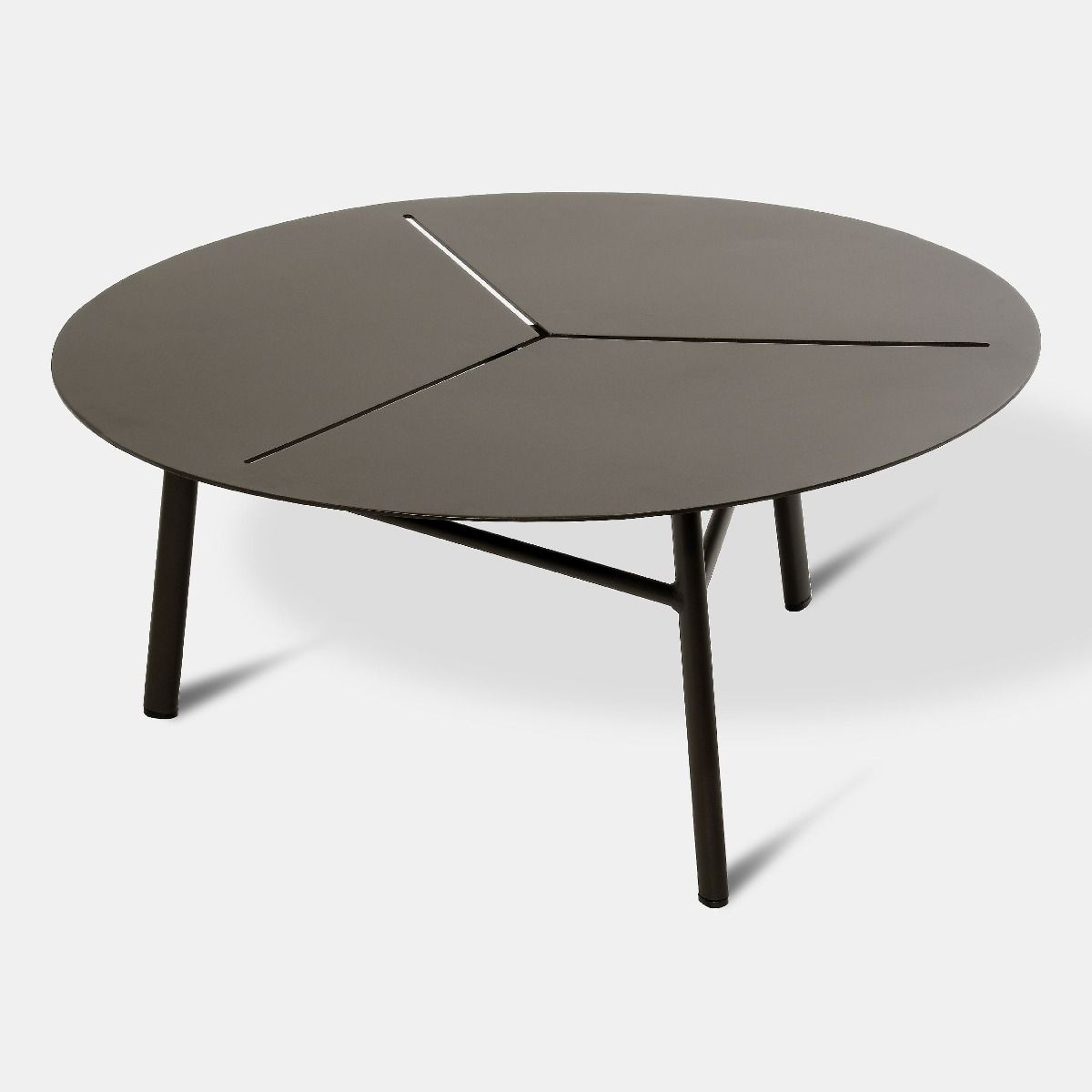 Stolik kawowy Kampala brąz 80x80x35 cm Miloo Home