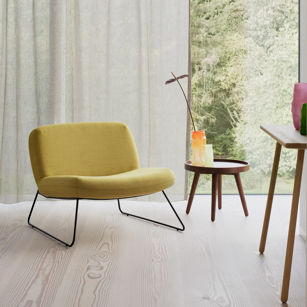 Softline - Java Sessel, schwarz / khaki (Stoff Vision 443)