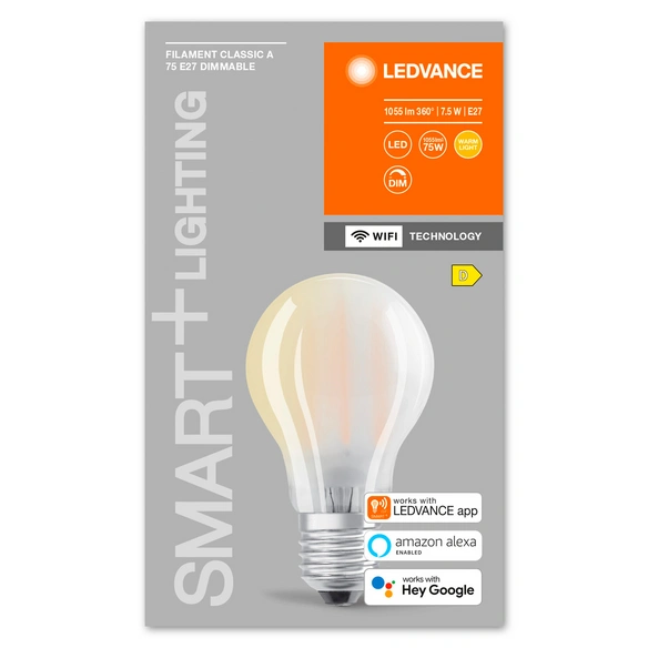 LED-Leuchtmittel »SMART  WiFi Filament Classic Dimmable«, 7,5 W, E27, warmweiß