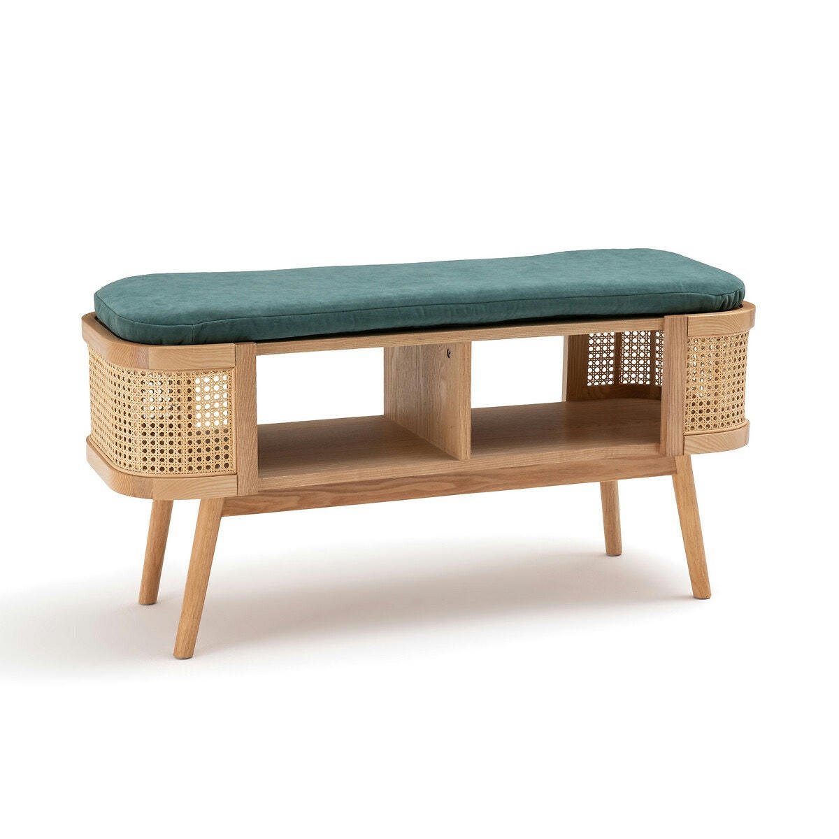 Banc bout de lit rangement avec cannage Laora