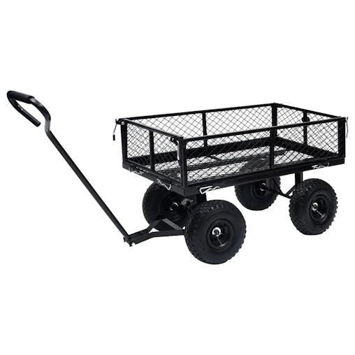NNEVL Garden Hand Trolley Black 250 kg