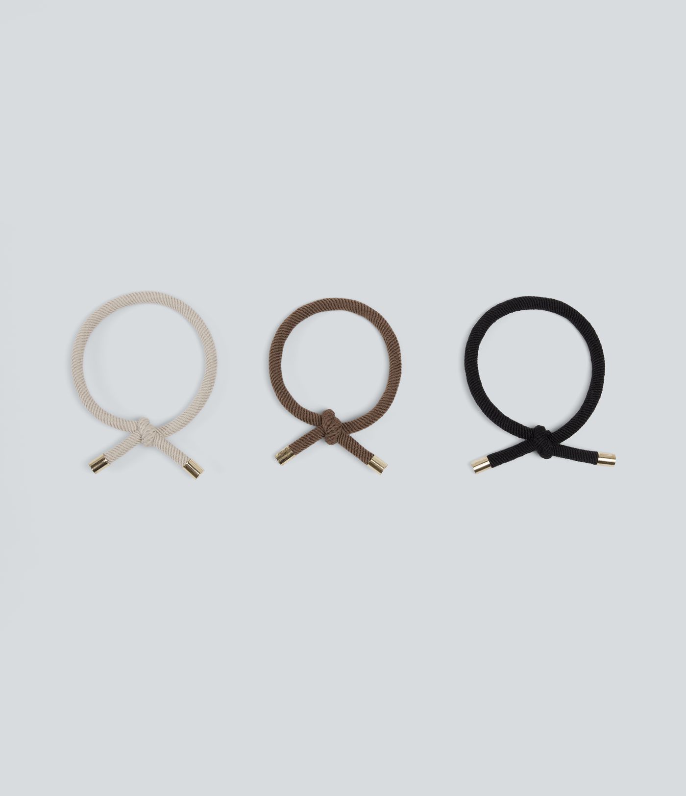 Lot de 3 élastiques à cheveux minimalistes pour le yoga