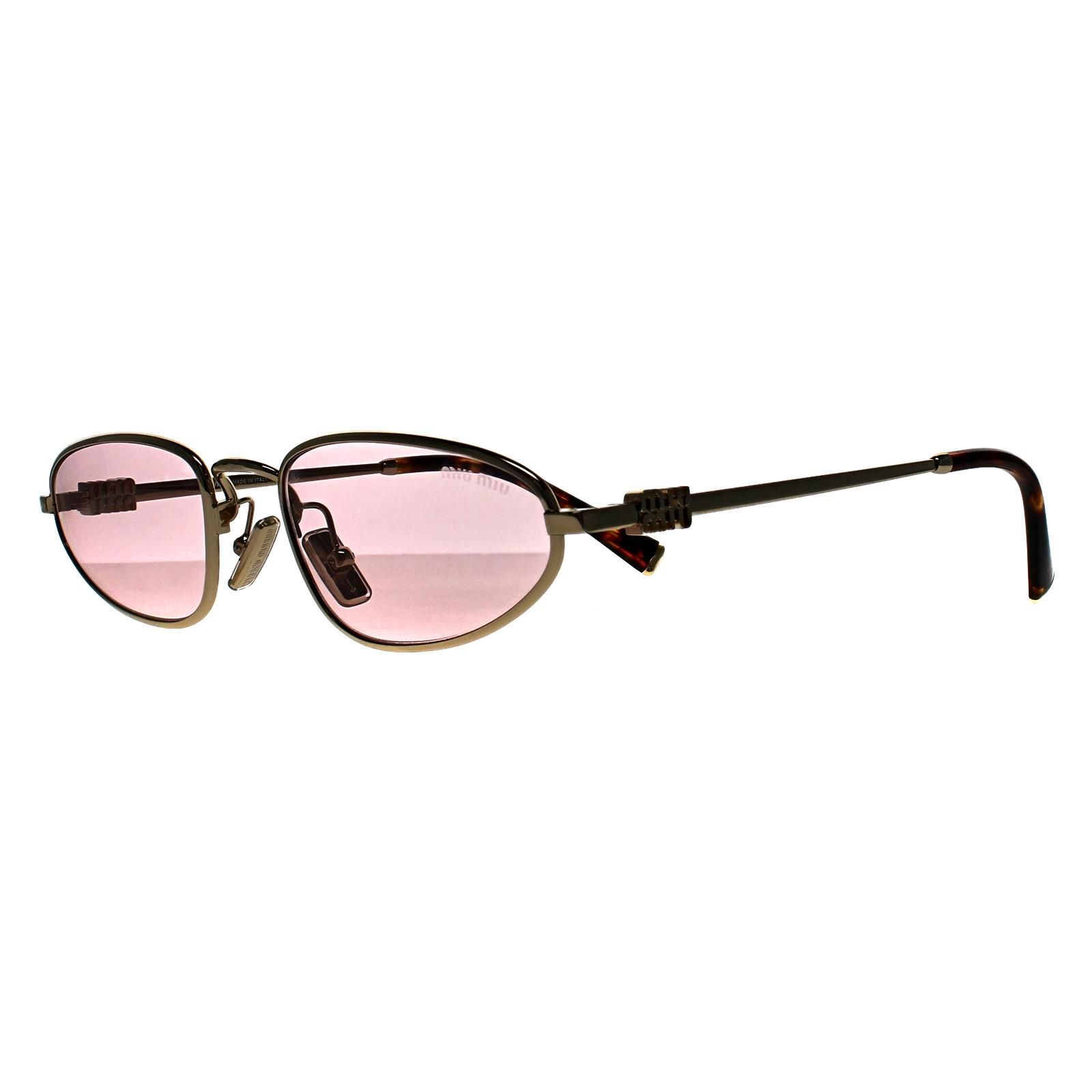 Miu Miu Oval Pale Gold Pink MU52AS