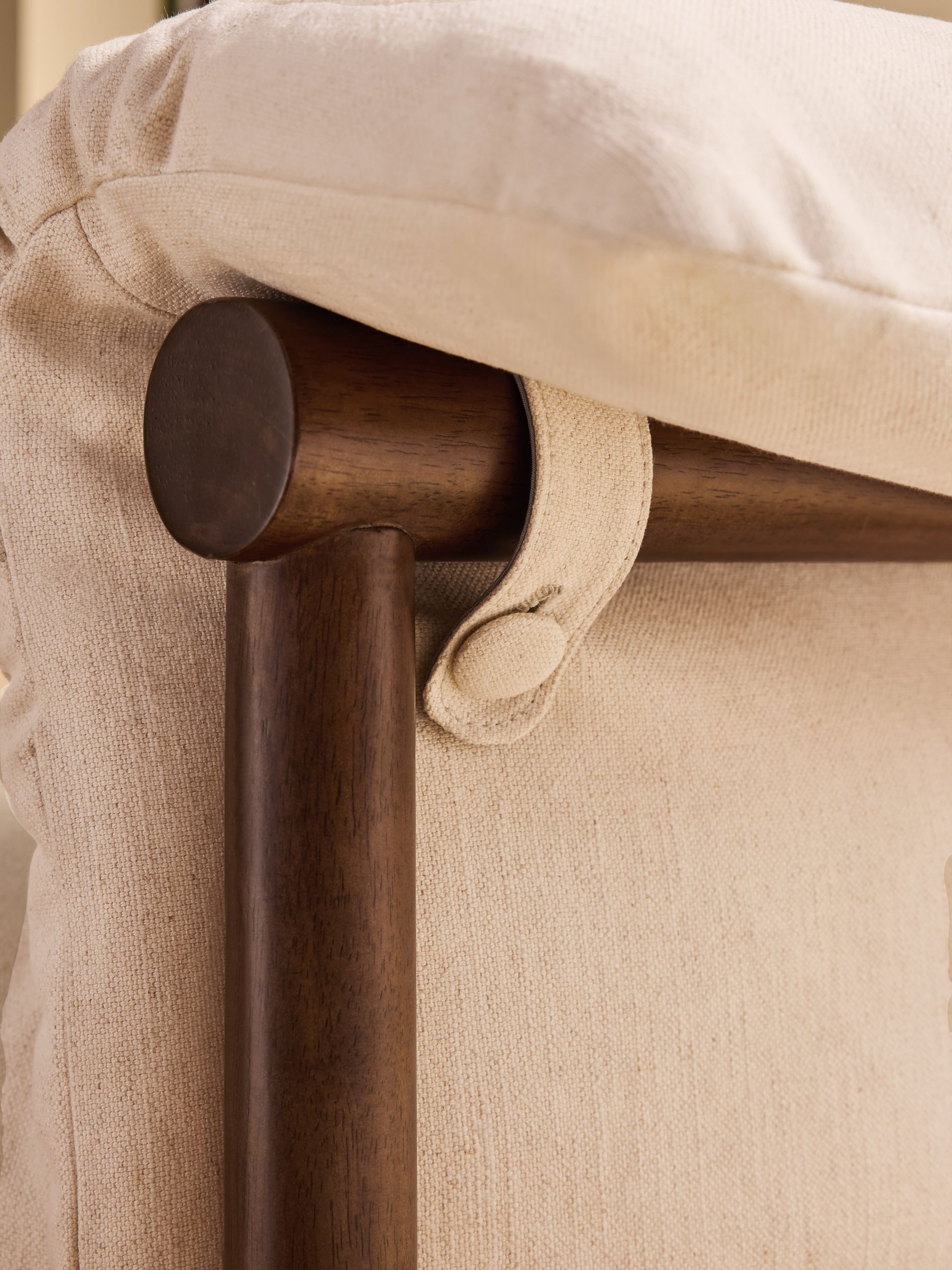 Solen Accent Chair in Natural Stone Woven Slub Plain