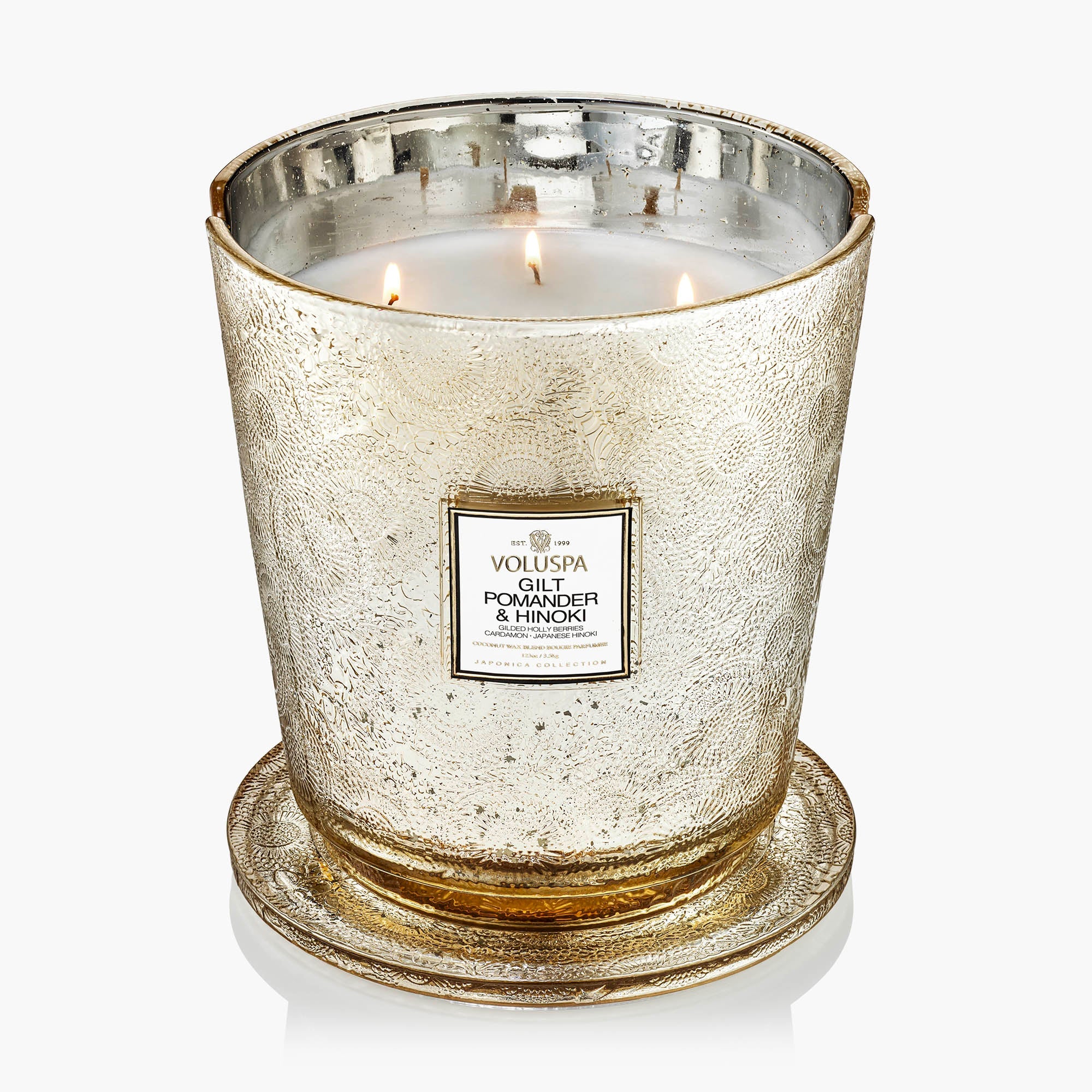 Gilt Pomander & Hinoki - 5 Wick Hearth Candle