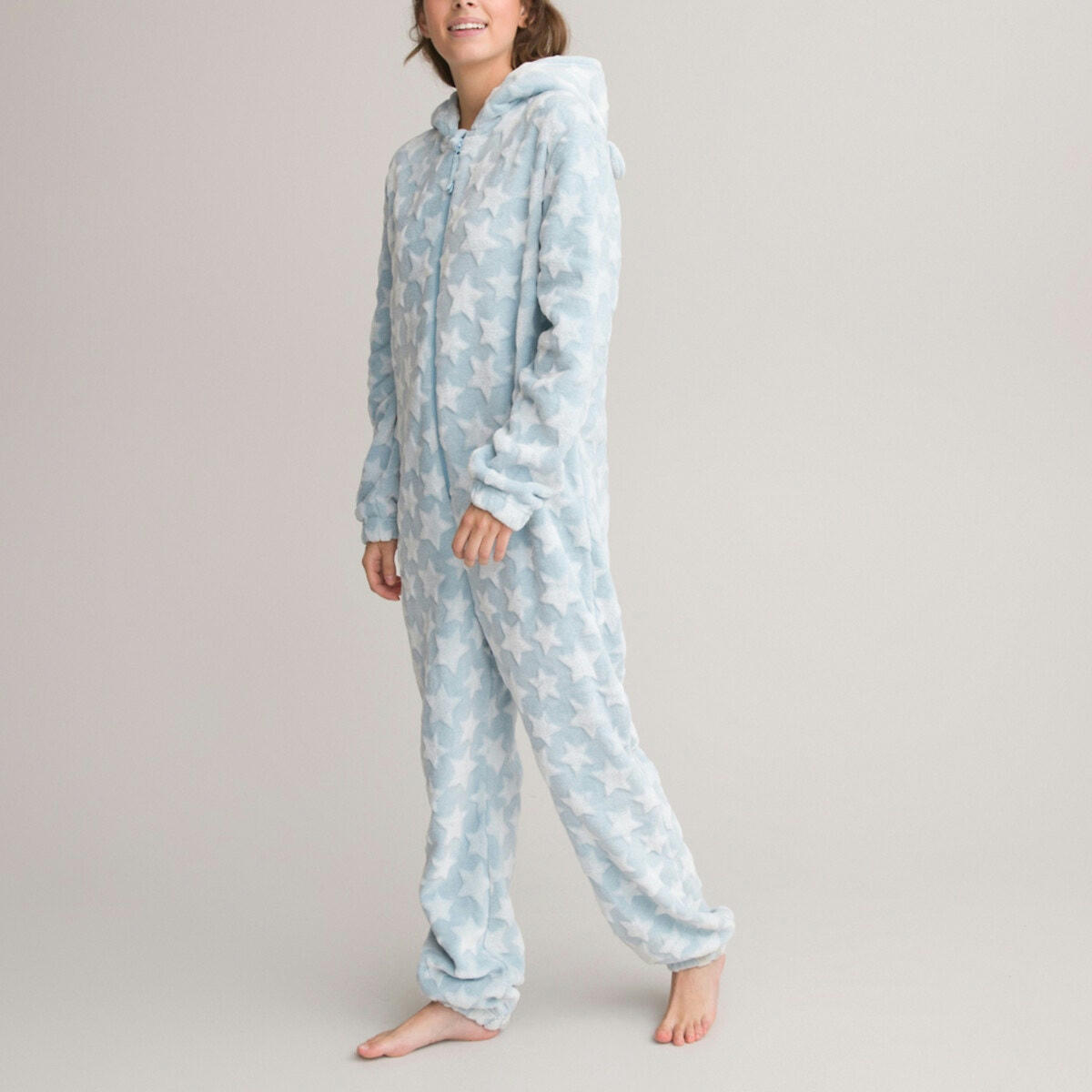 Surpyjama à capuche polaire douce, motif étoile