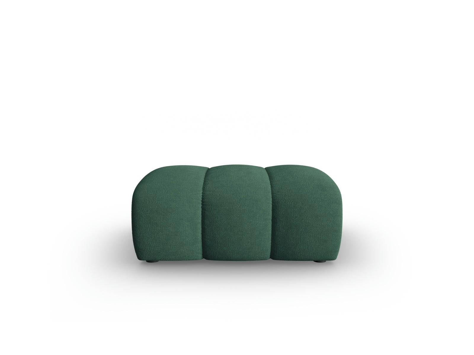 LUPINE - Pouf 1 place en tissu chenille vert