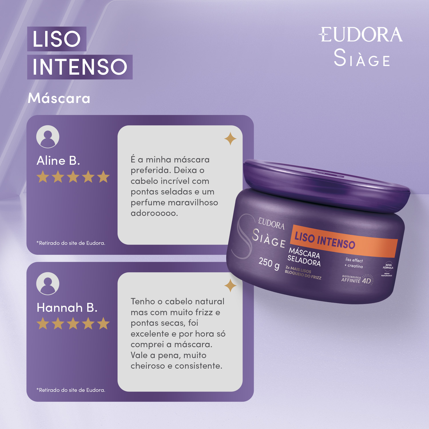 Máscara Capilar Siàge Liso Intenso 250g