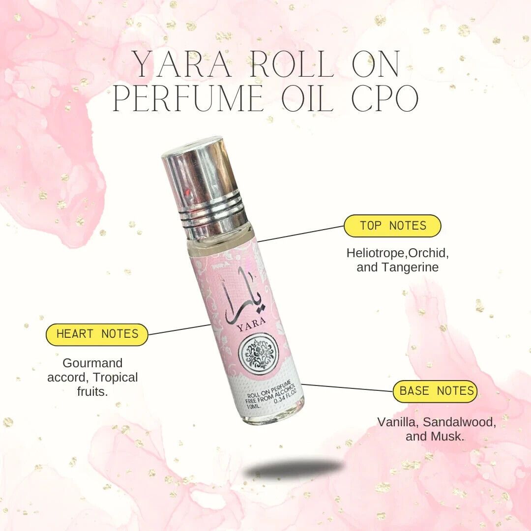Ard Al Zaafaran Yara Roll On Perfume Oil 10ML For Women Eau De Parfum Perfume Oils