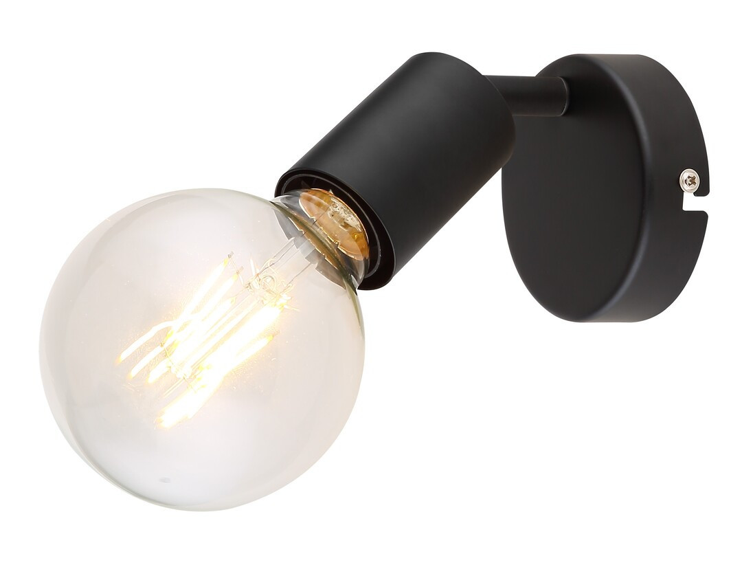 Kinkiet czarny matowy Lamar 1xE27x40W wym:9x9x11cm IP20 Rabalux