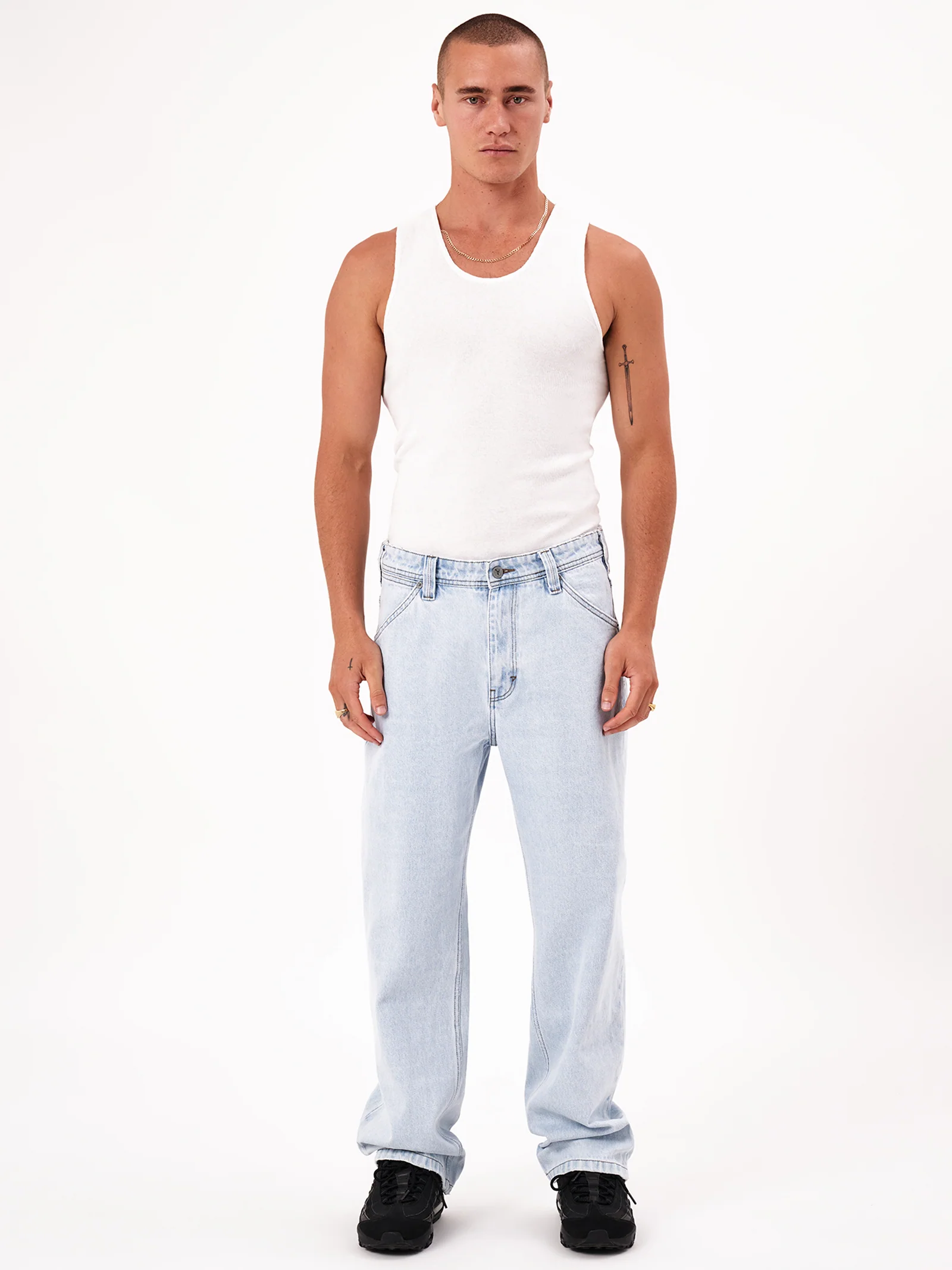 A5 Baggy Judd - Bleached Vintage Indigo