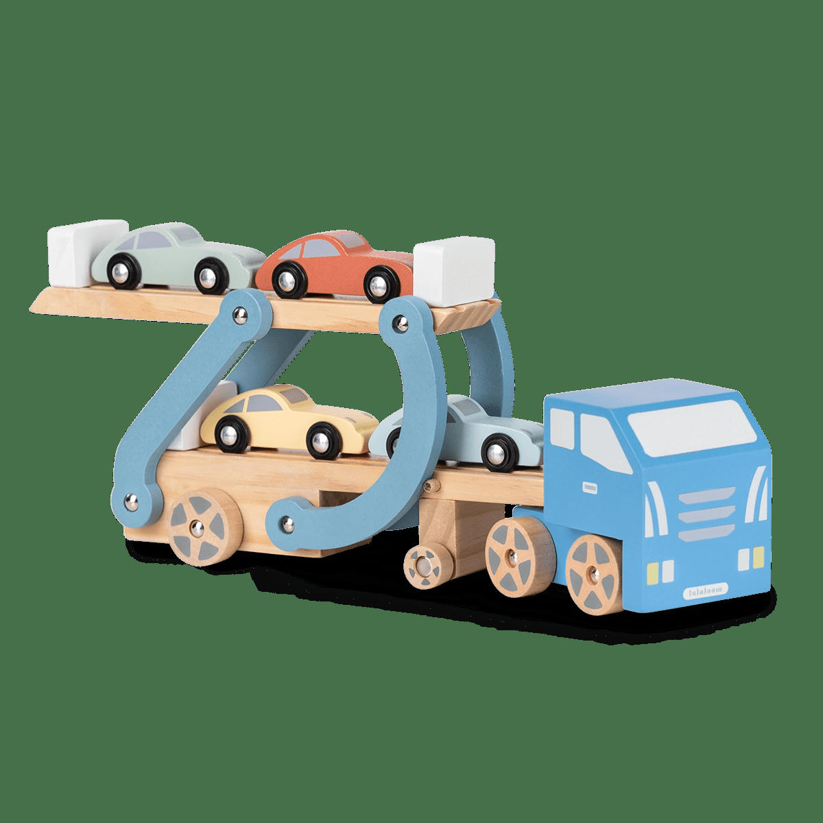 - Camion bébé multicolore multi-positions en bois naturel