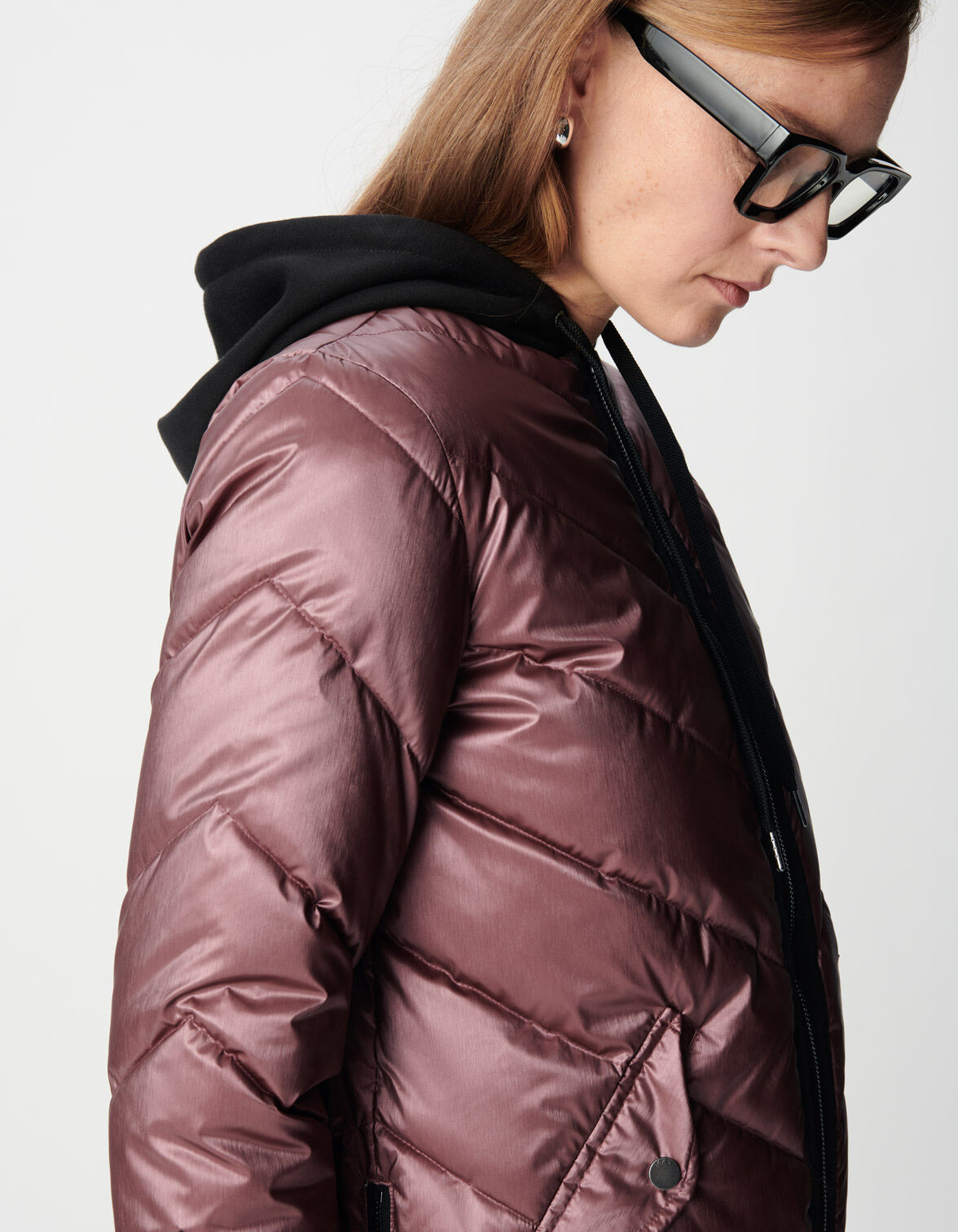 Sous-doudoune magnum irisé capuche molleton Femme