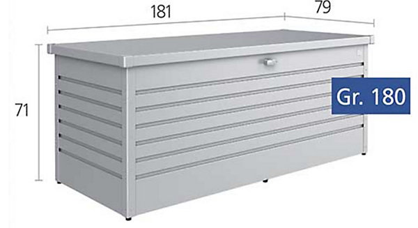 Coffre de jardin métal Biohort T180 bronze 800L