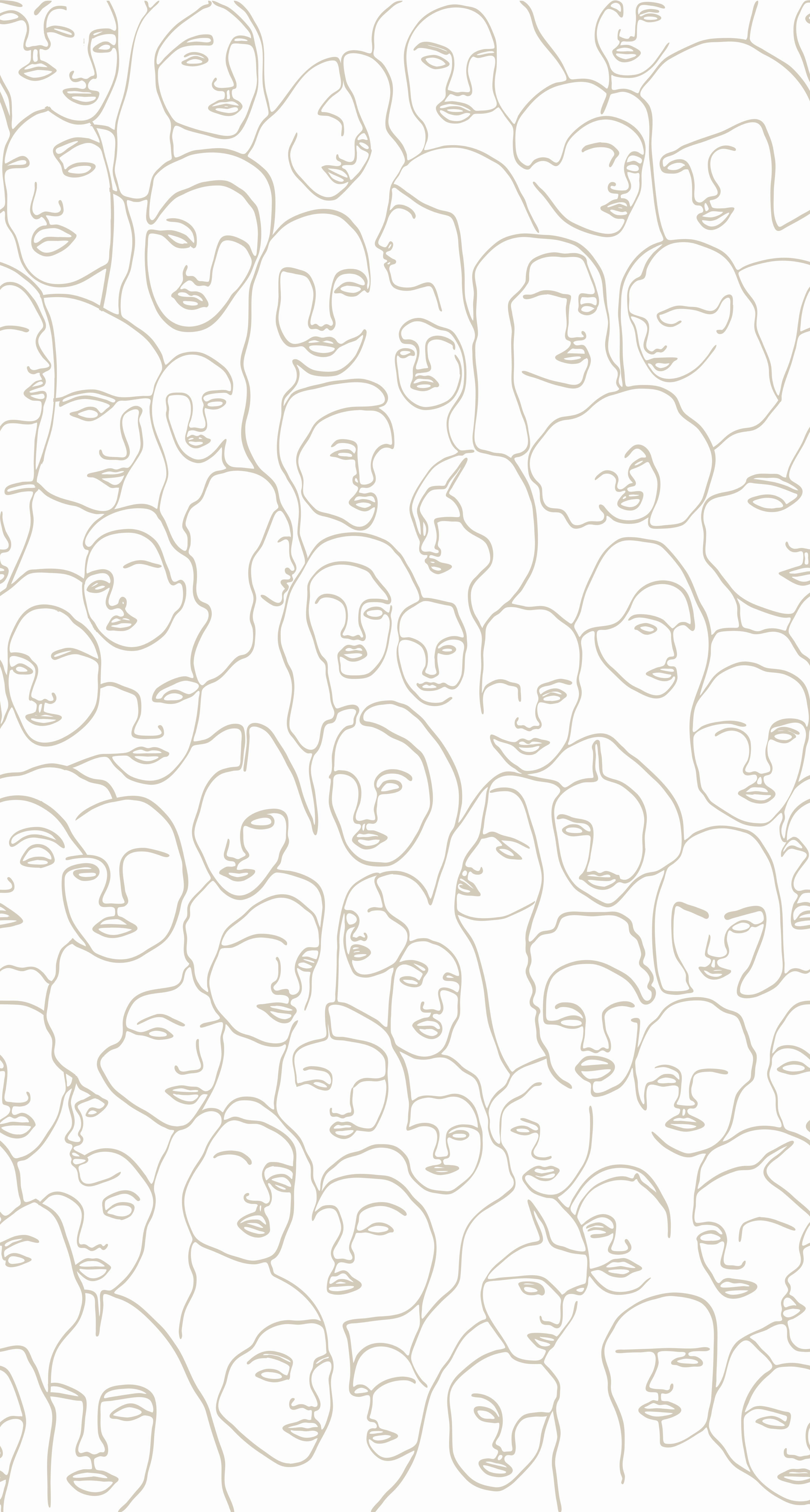 - Papier peint panoramique intissé visages 280x150cm