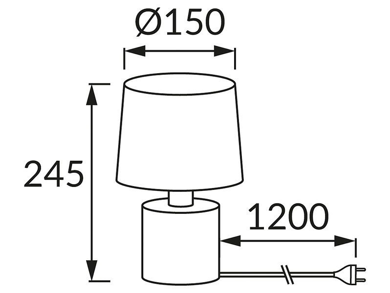 Lampa stołowa Topik ceramiczna biało-czarna