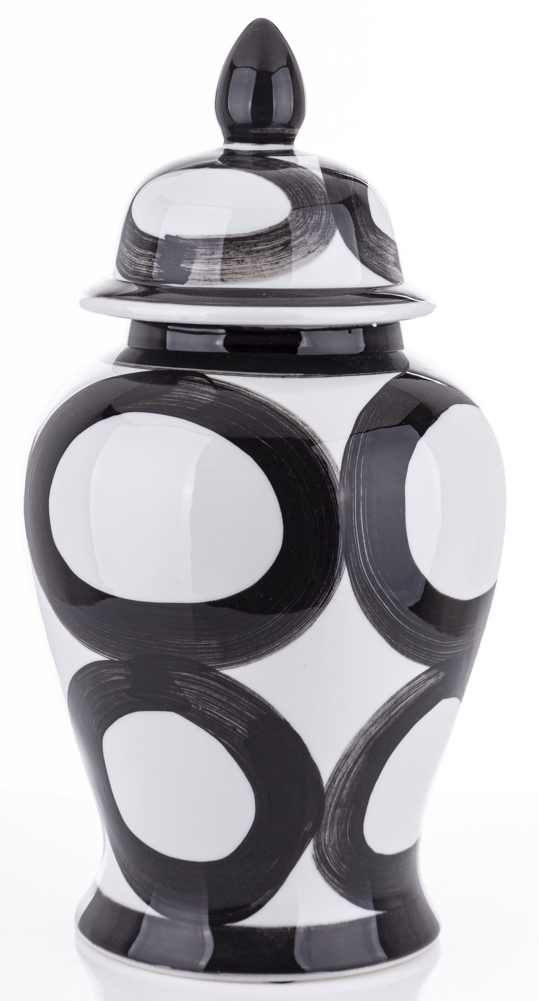 Amfora pojemnik ceramiczny Black-White 47 cm