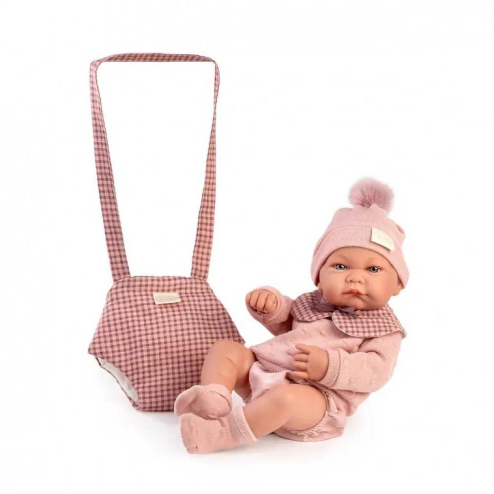 Antonio Juan Newborn Nica Doll With Baby Carrier