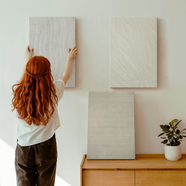 Obraz canvas 3 częściowy Piaskowe wzory | 3x40x60 | Wallfluent