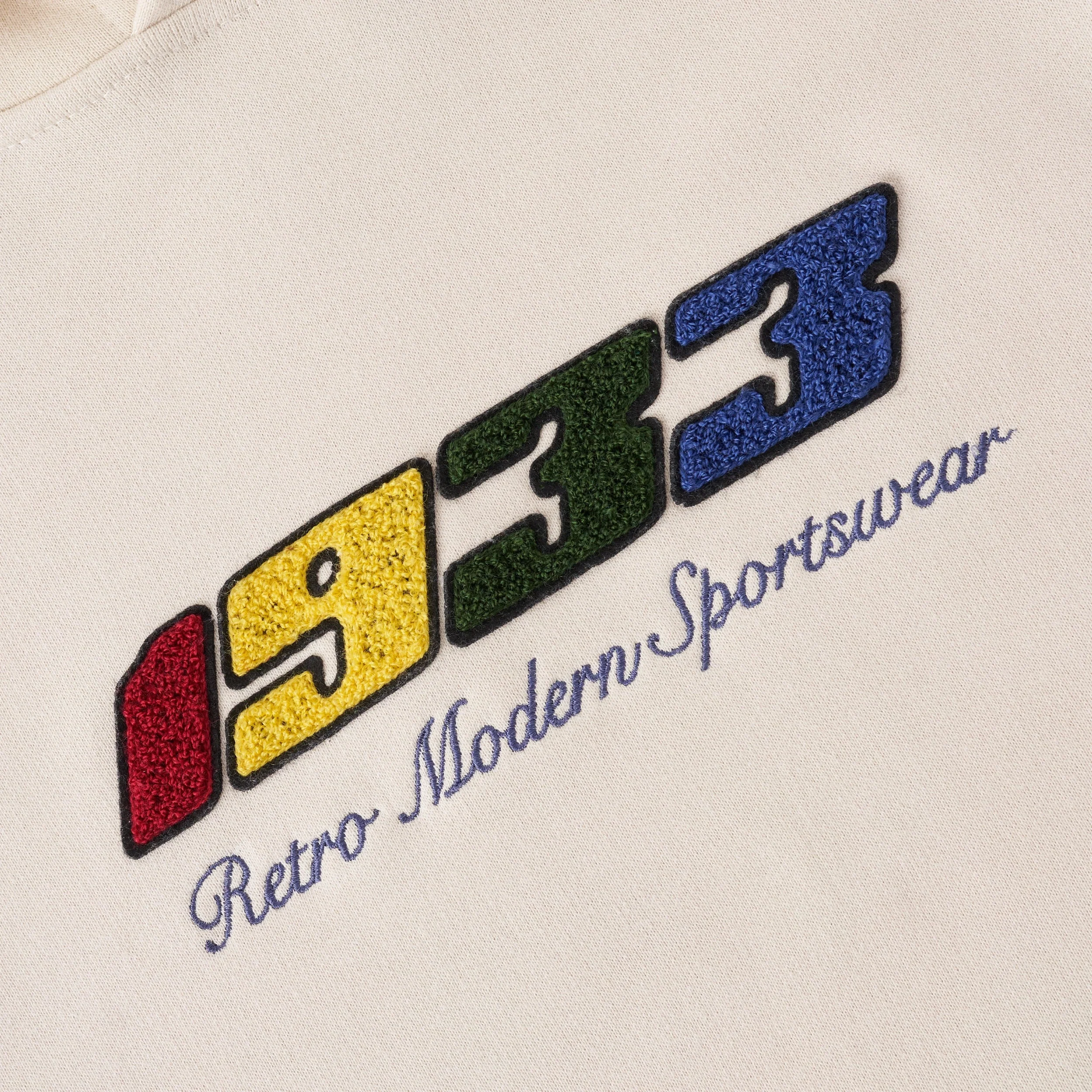 Sanjo Retro Sportswear Hoodie // Ecru