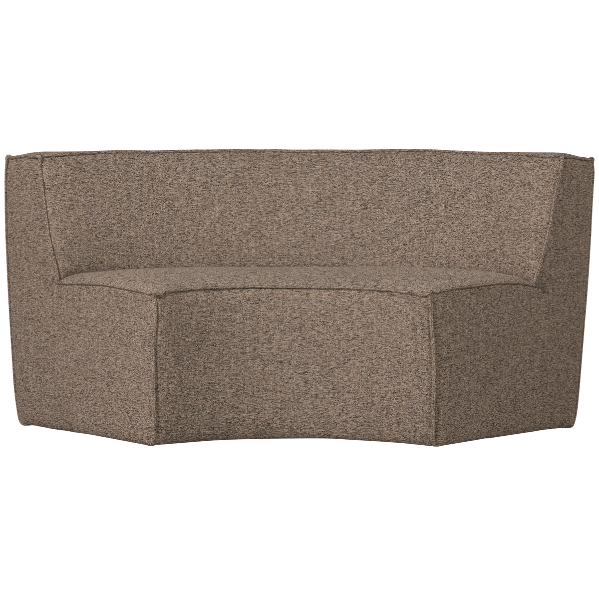 WOOOD 2-zits eetbank Europa - Polyester - Bruin - 133x133x87