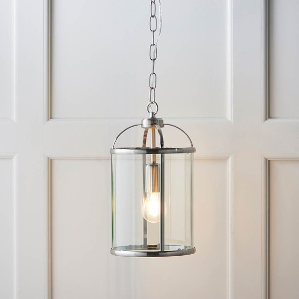Lampa wisząca LAMBETH lampion nikiel satyna 1xE27x40W IP20 Endon