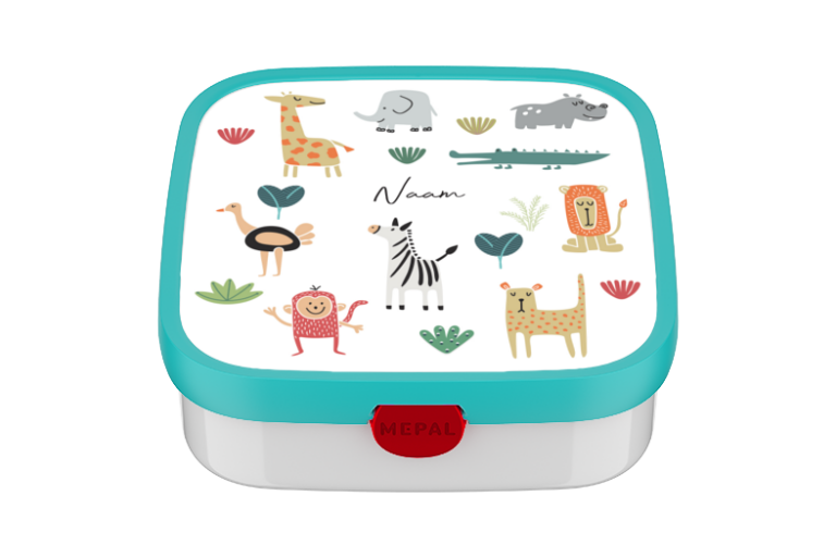 Ontwerp je eigen Lunchbox Campus groot - Animal Friends