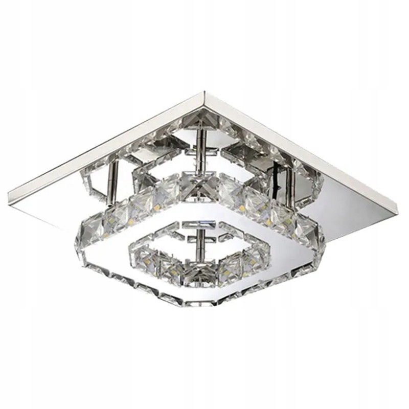 Lampa Sufitowa Kryształowa Plafon Glamour 8W
