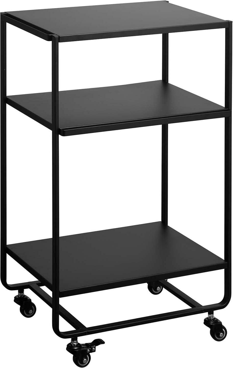 - Desserte à roulettes en métal noir