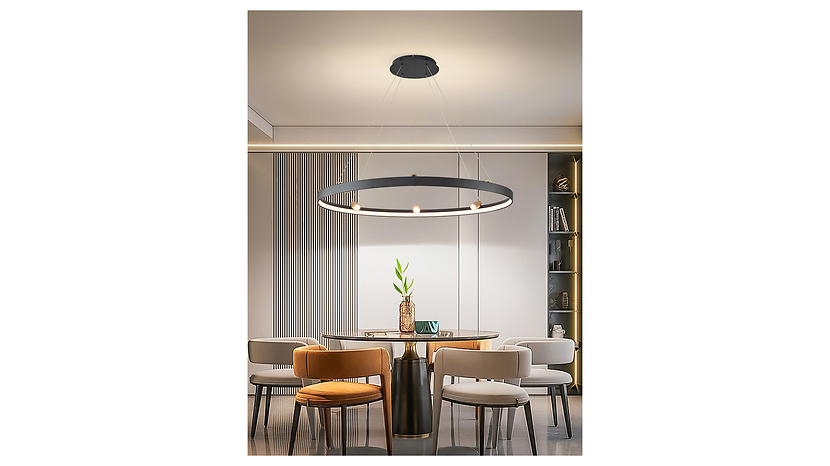 Lampa wisząca Pignano LEDze ściemniaczem czarna