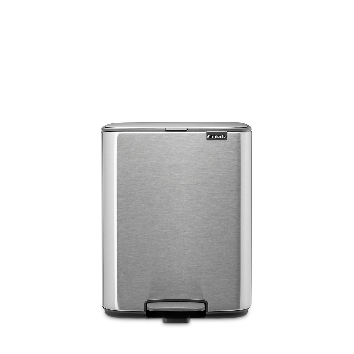 Brabantia Bo Pedaalemmer, 12 liter, stil sluitend, kunststof binnenemmer - Matt Steel Fingerprint Proof