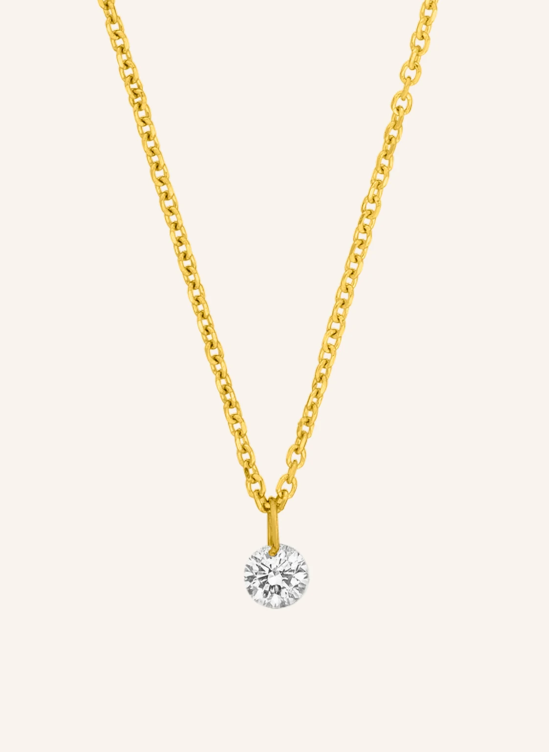 Leaf Halskette PURE aus 18 Karat Gelbgold mit Diamanten