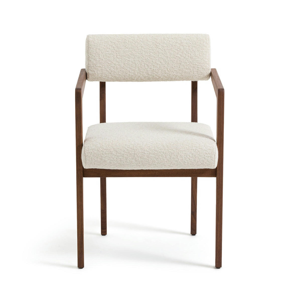 Fauteuil de table noyer et bouclette, Izag