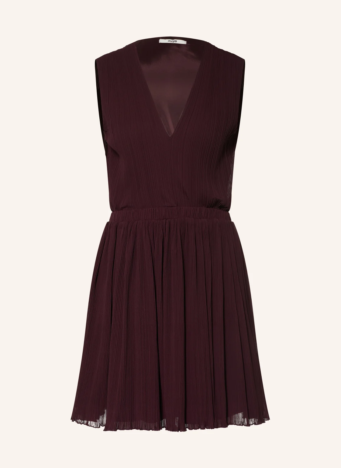 maje Kleid mit Plissees und Cut-out